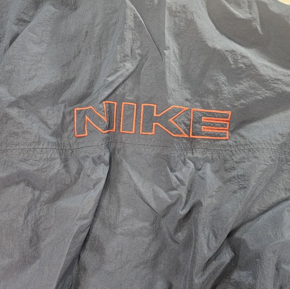 Vintage Nike Windbreaker XXL Navy Spell Out 1/4 Zip - Picture 2 of 8